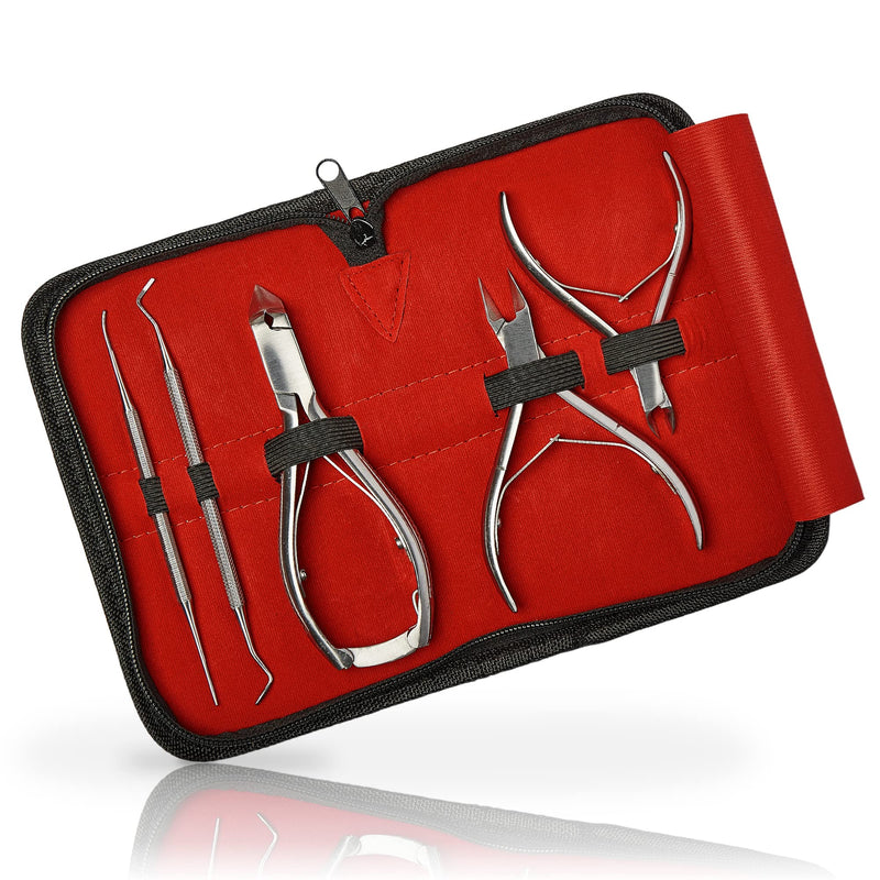 Pedicure and manicure set, 5-piece nail set, practical nail care set