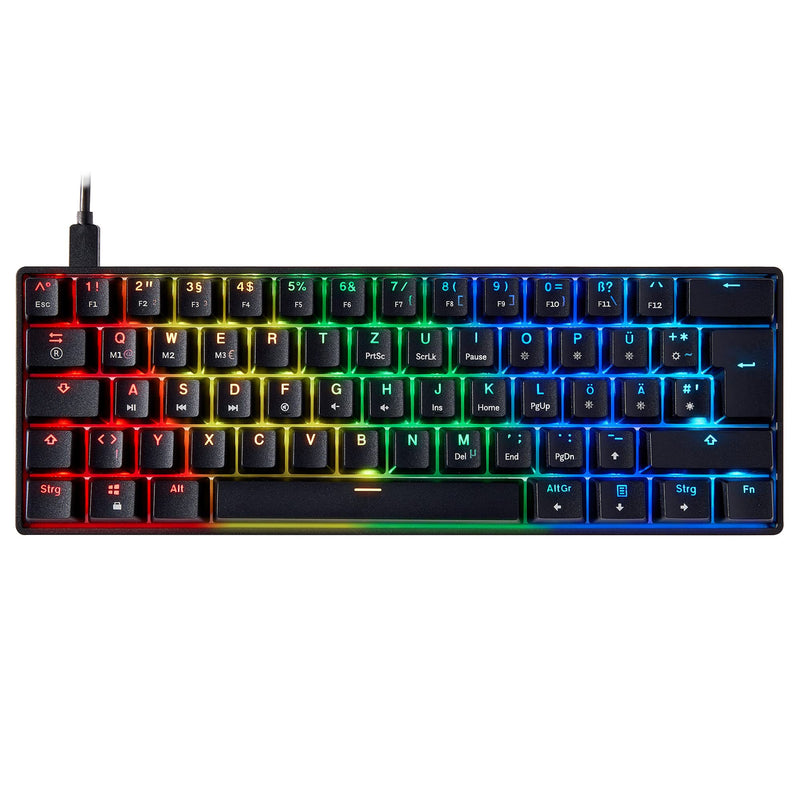 Mz60 Luna Hotswap Mechanical Gaming Keyboard 62 Keys Multicolor Rgbled