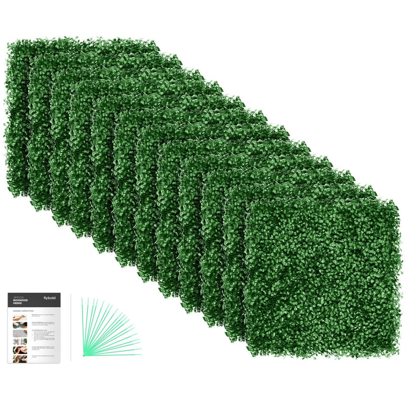 Grass Wall Panels 20x20 Pack of 12 - Grass Background Green Wall with UV Radiation