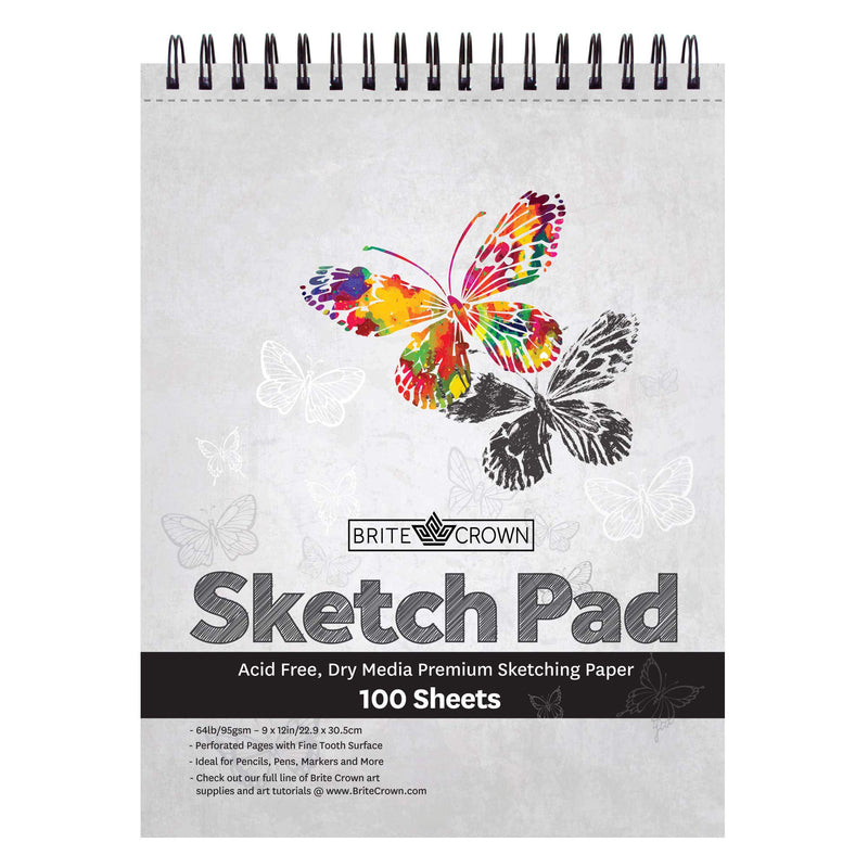 Sketch Pad 9x12 Sketch Book (100 Sheets) Perforated Sketchbook Art Paper