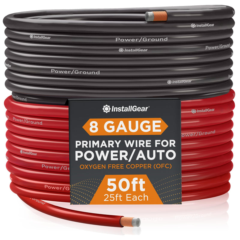 8 Gauge Power or Ground Wire - 99% Oxygen Free Copper (Ofc), 8 Awg Wire 8