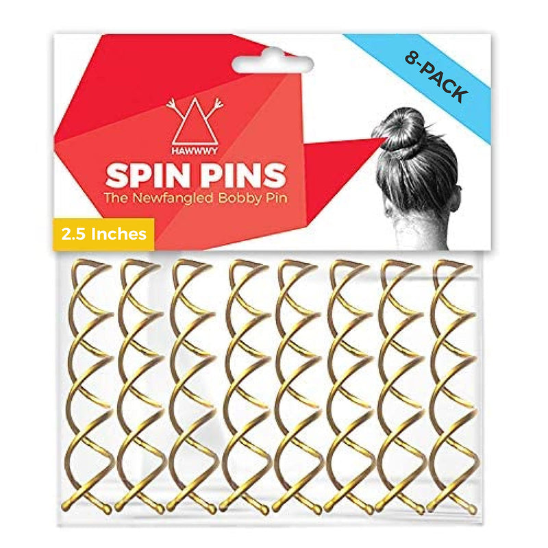 Spiral Bobby Pins 8 Pack Spin Pins Easy and Quick Bun Making Hair Pins