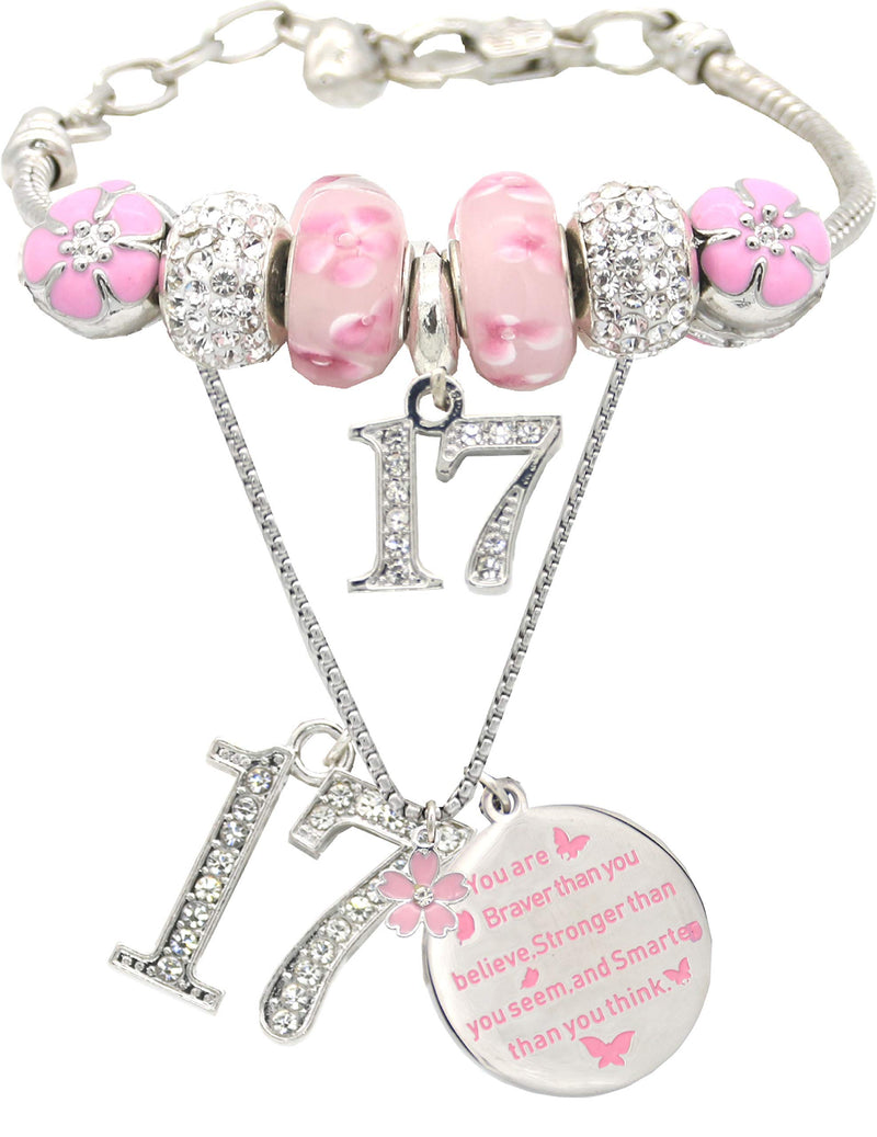 17th Birthday Gifts for Girls 17th Birthday Charm Bracelet 17th Birthday