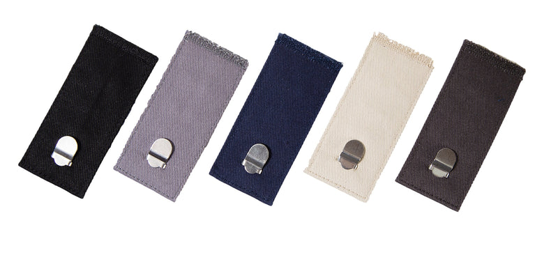 Fabric trouser extenders (dress trouser hook) - waist extenders with hook and bar (clasp).