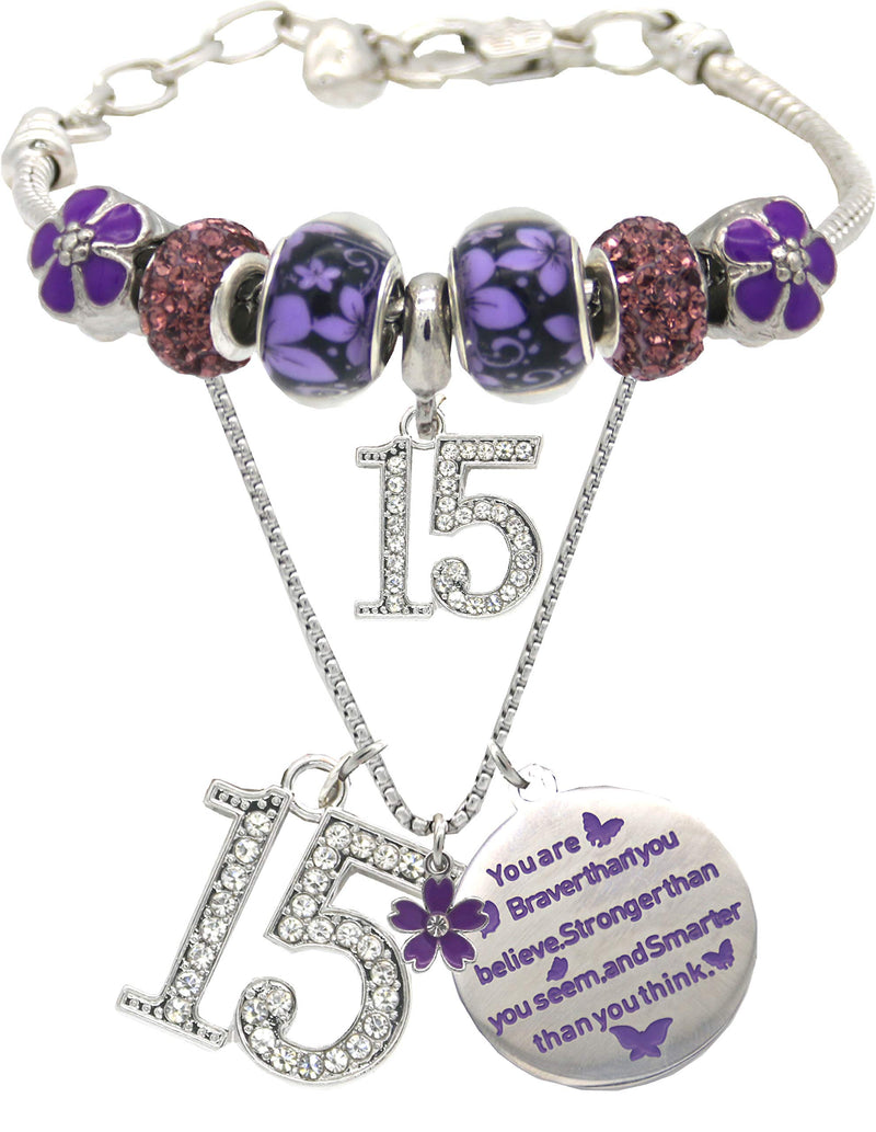 15th Birthday Bracelet Necklace Recuerdos Para 15 Anos