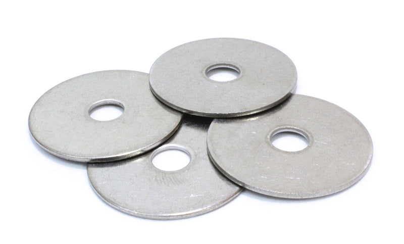 No. 10 x 1" Stainless Fender Washers, (Pack of 100), 18-8 (304) Stainless Steel