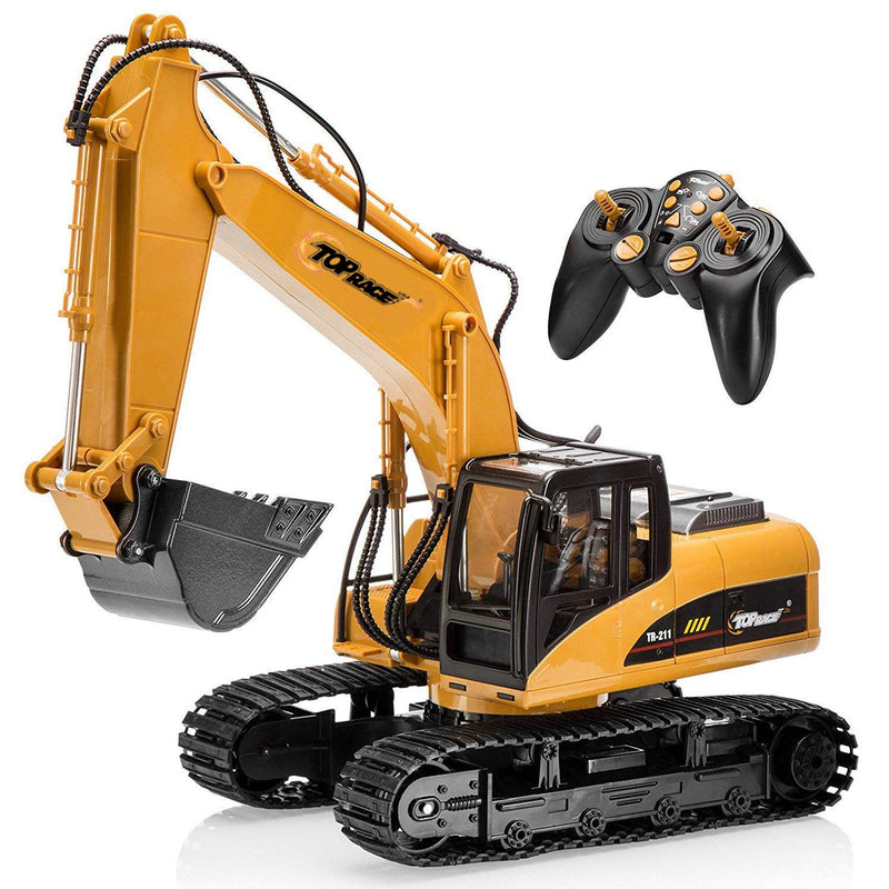 Fully functional remote controlled 15 channel excavator construction tractor