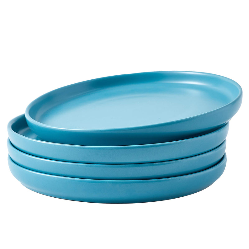 8" Teal Ceramic Plates Set of 4 Cute 8" Teal Dinner Plates for the Kitchen