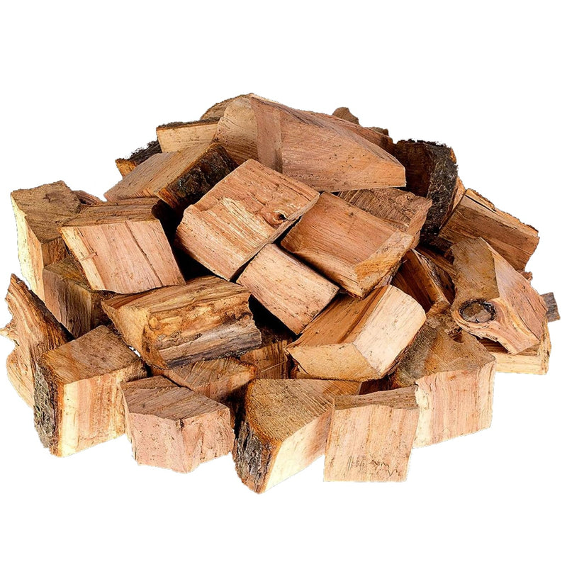 Oak smoking wood pieces, natural wood pieces for grilling for all smokers, 15-20 pieces