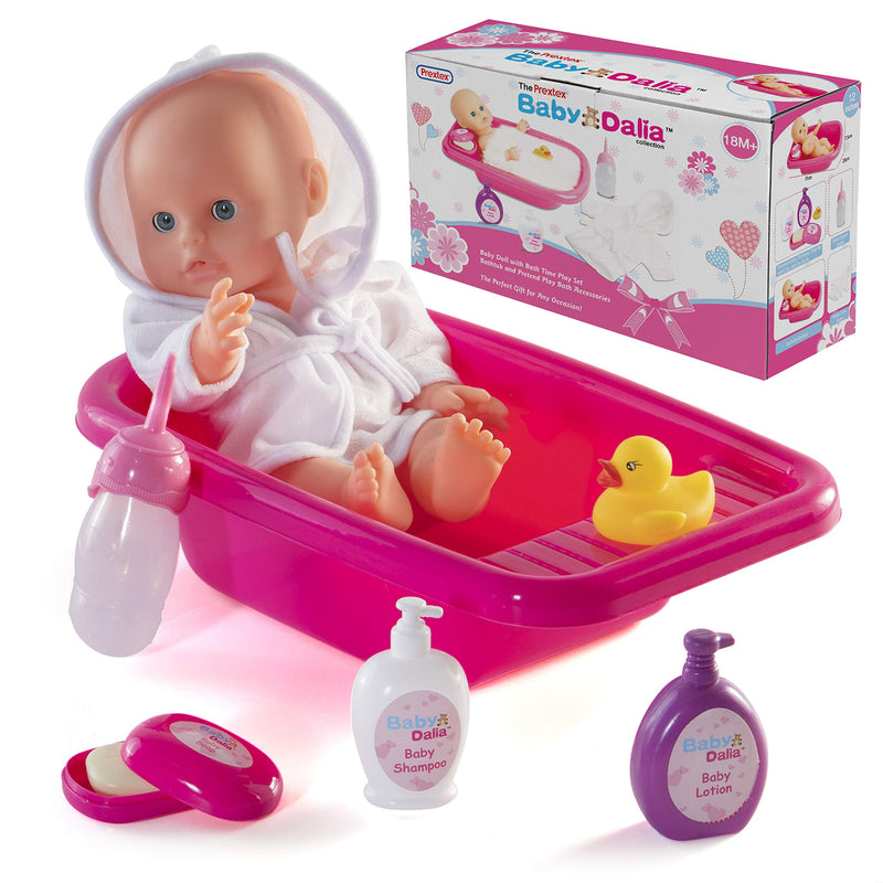 8 Piece Doll Bath Set with Doll Bath Robe and Bath Accessories Baby