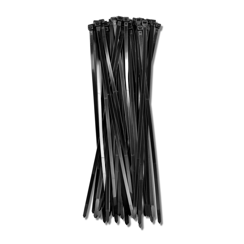 26" Black Zip Ties (Pack of 100), 250 Pound Tensile Strength - Heavy Duty