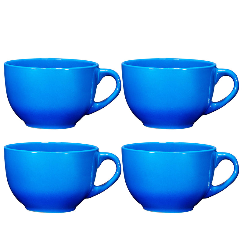 24oz Jumbo Coffee Mug Set of 4, Cute 24oz Gradient Ceramic Mug Set