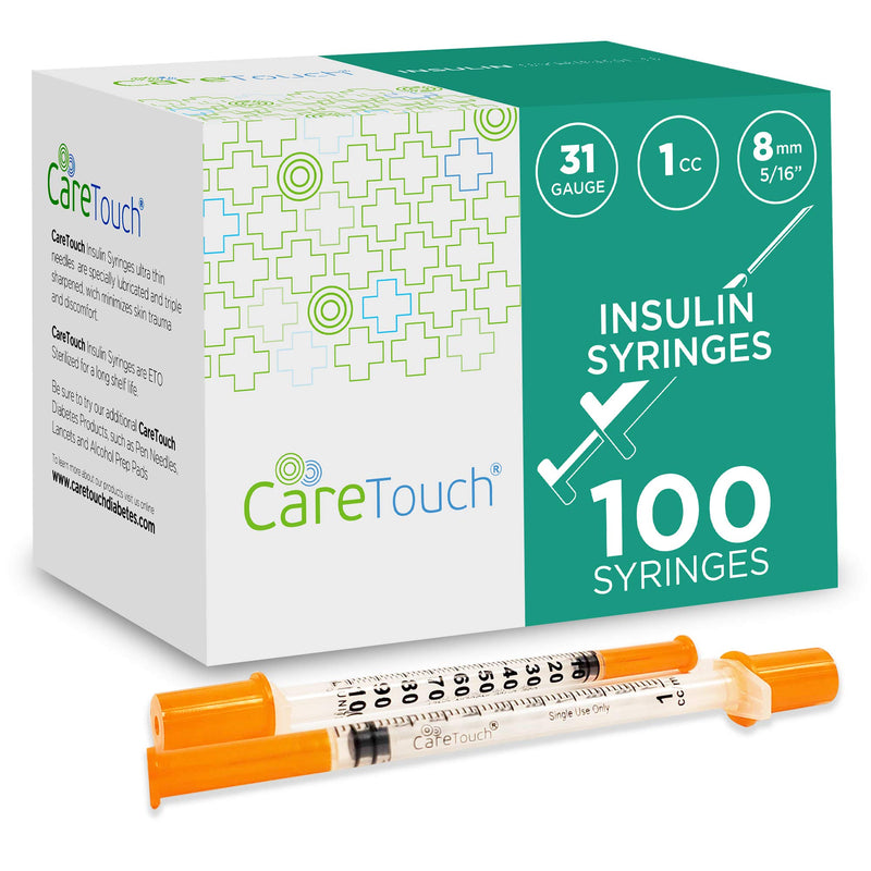 Insulin Syringes 31g 1cc 5/16" - 8mm 1cc (Pack of 100) - 31 Gauge 5/16