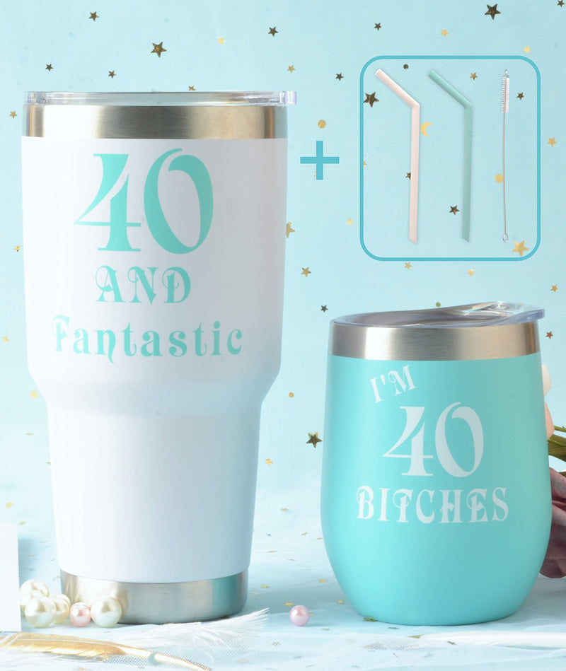 40th birthday gifts mug, 40th birthday mug set, 40 and fabulous mug,