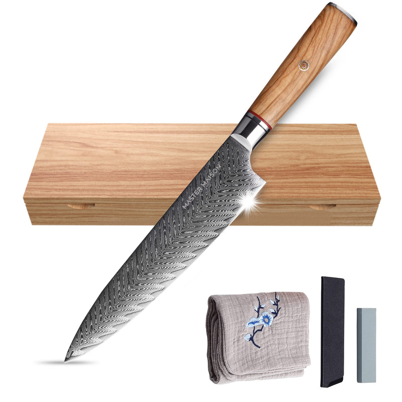 Authentic 8-inch Damascus steel chef&