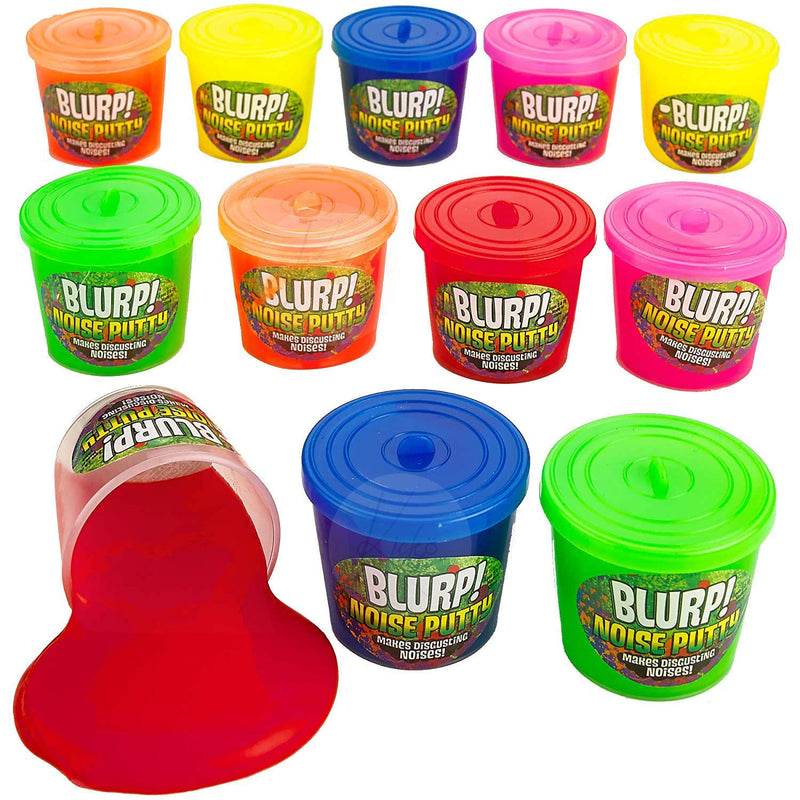 Noise Putty Slimes – 12 Gas Sound Slimes – small containers 15 inches assorted