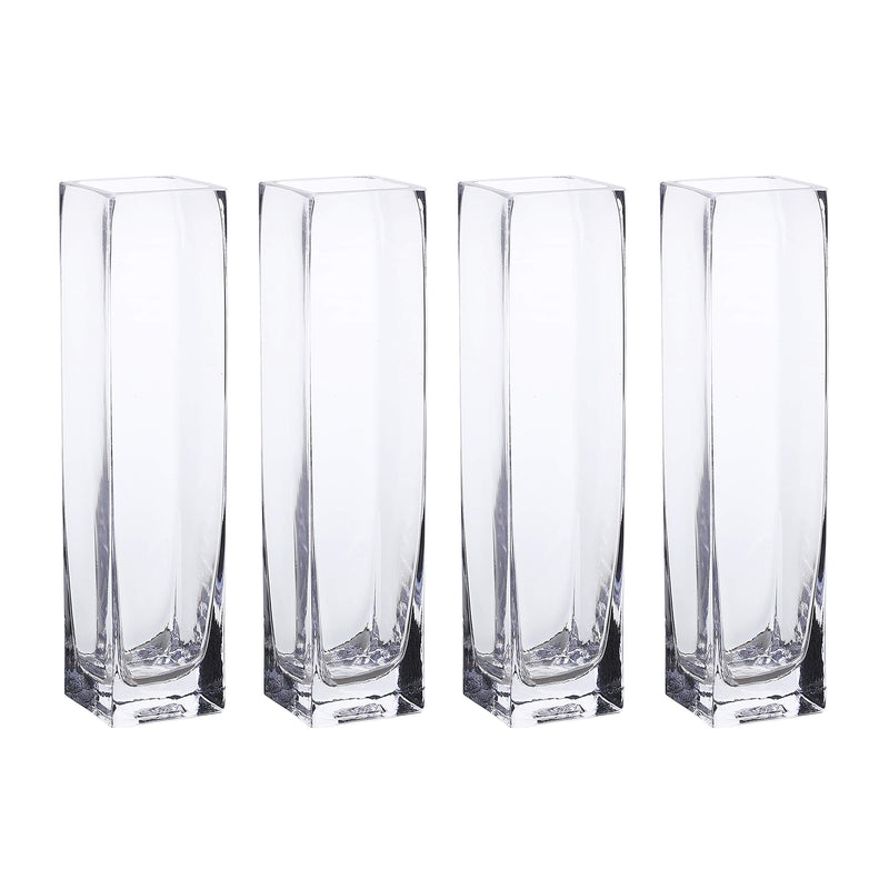 Clear Square Glass Vase - 315" x 12" Flower Vases for Centerpieces