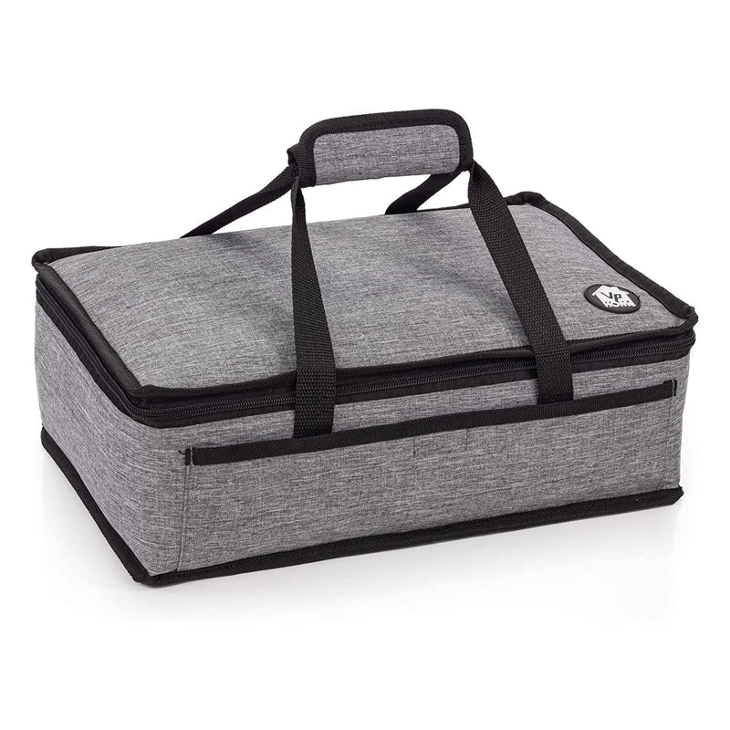 Insulated Casserole Travel Bag (Heather Grey) for Trips, Birthday Parties