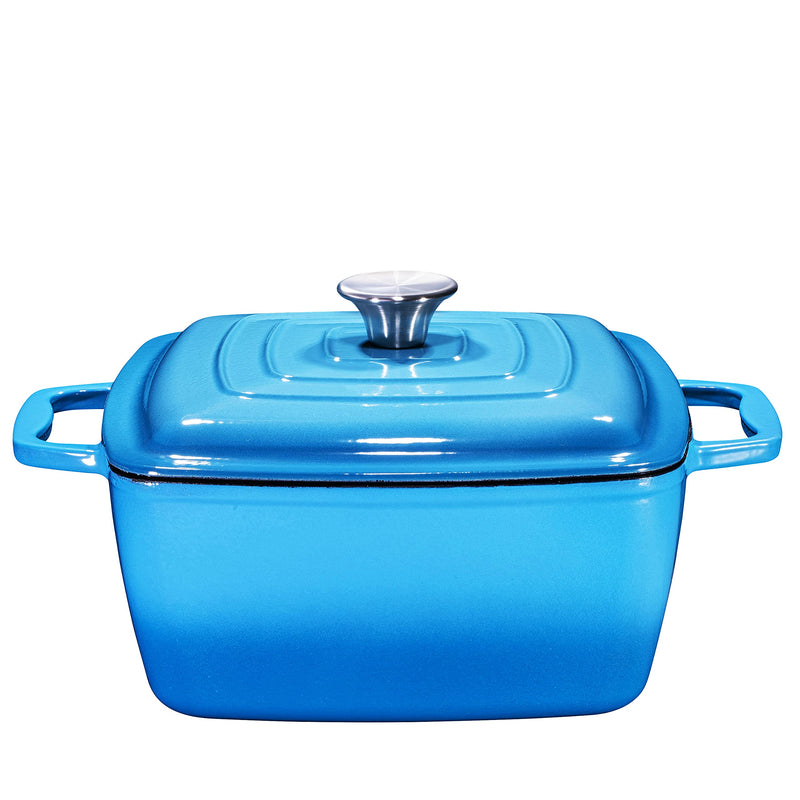 Cast iron casserole dish with lid, square oven dishes