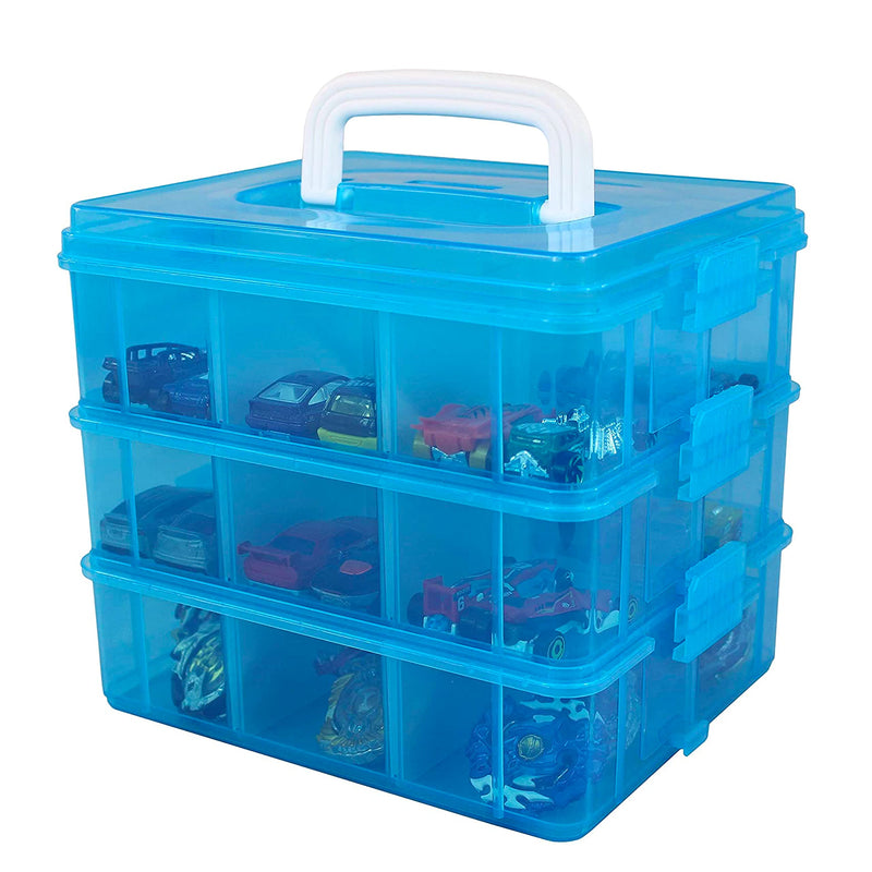 Stackable Toy Organizer Storage Case Compatible with Beyblade Hot Wheels