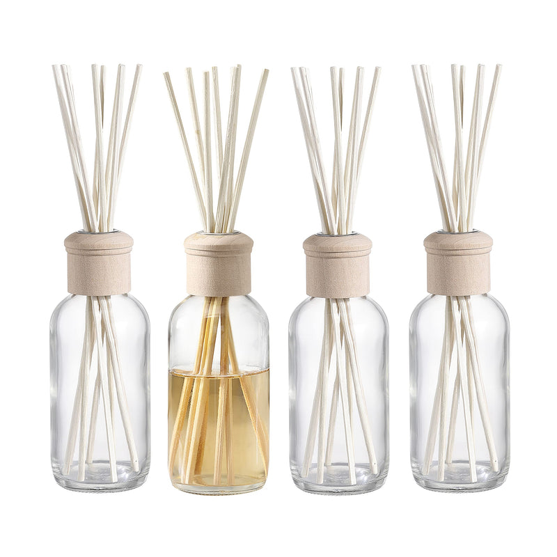 4pcs 120ml/4oz Empty Refillable Glass Aromatherapy Diffuser Bottles