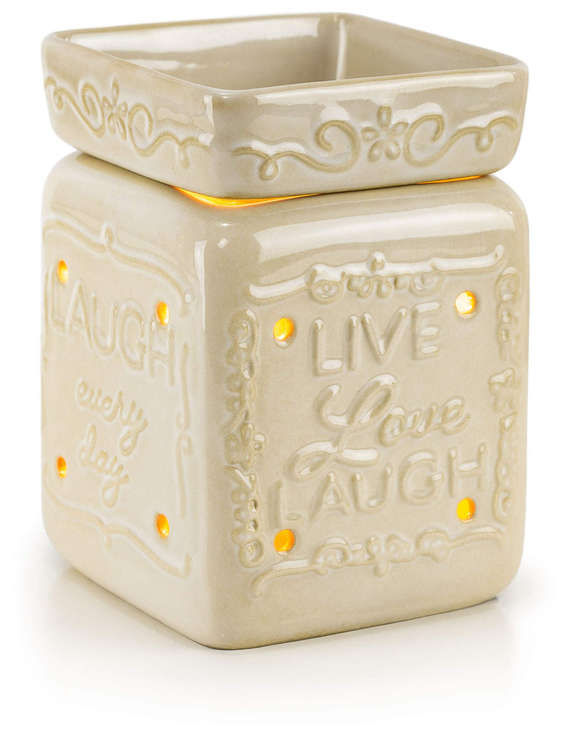 Wall Pluggable Wax Warmer - Live Love Laugh Ceramic Electric Scented Candle