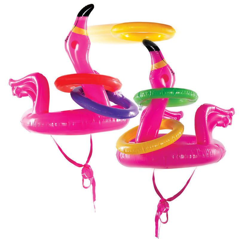 Flamingo Ring Toss Games for Kids Outdoor Inflatable Pool Toys Luau Party