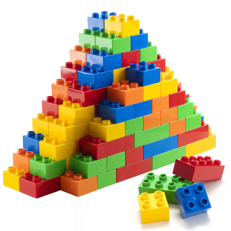 Building blocks for toddlers aged 1 to 3 years (50 mega blocks). Compatible with large toy blocks