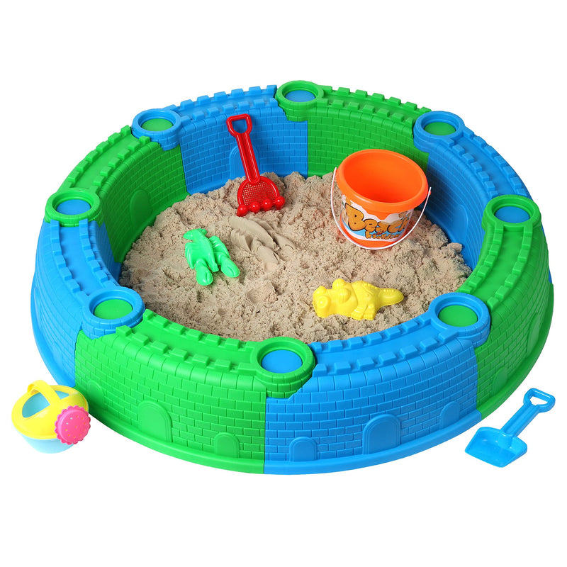 Beach Castle Sand Toy Set for Kids, Sandbox Toys for Toddlers, Summer