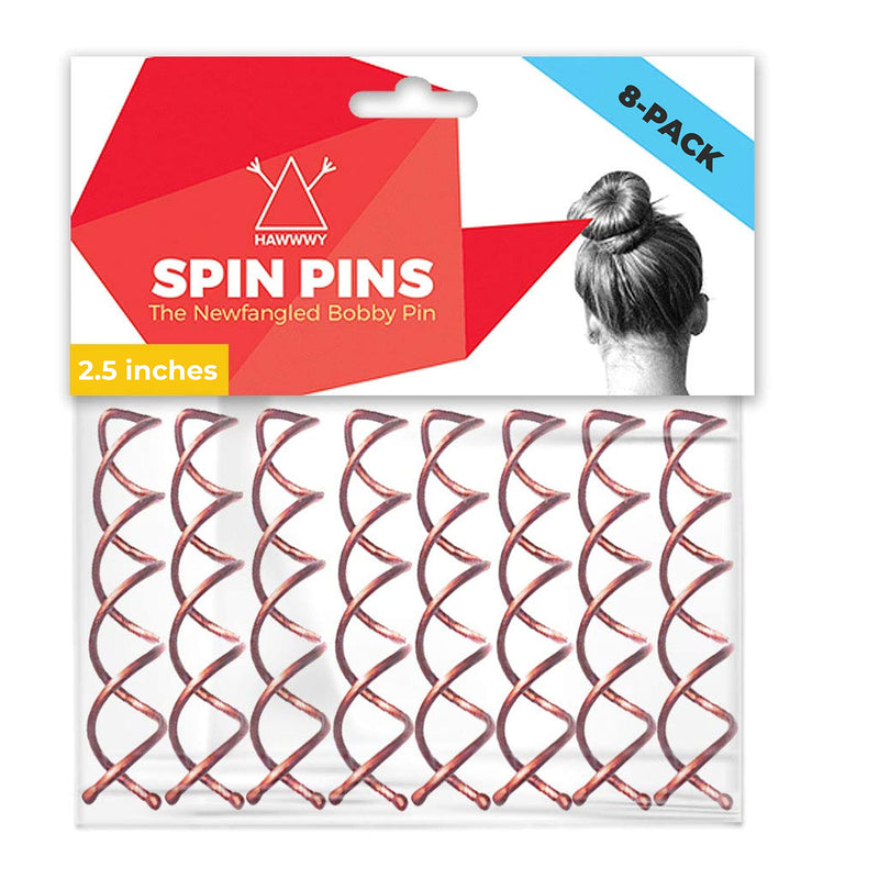 Spiral Bobby Pins 8 Pack Spin Pins Easy and Quick Bun Making Hair Pins