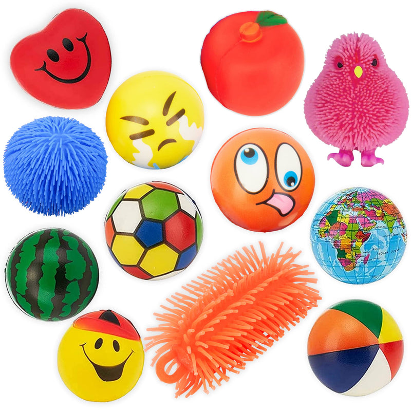 Pack of 12 Stress Balls for Kids and Adults 165 x 15 x 81cm - Great Anxiety Relief