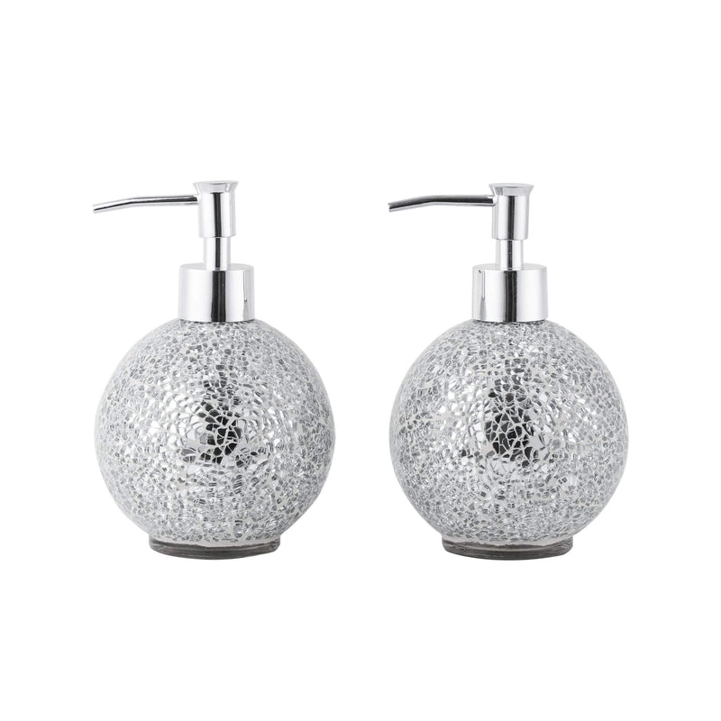 Glass mosaic hand soap dispenser for bathroom lotion bottle