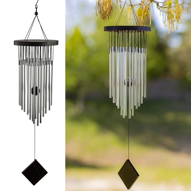 30" H Shimmering Outdoor Mandala Wind Chimes Unique outdoor wind chimes