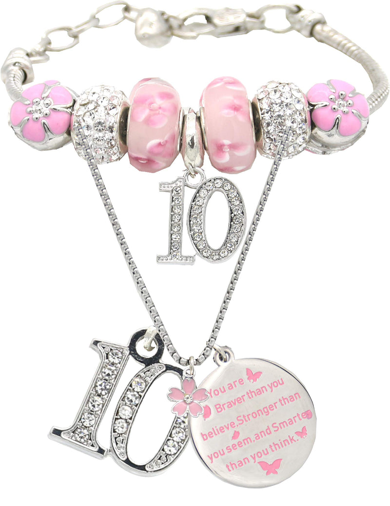 10th Birthday Gifts for Girls 10th Birthday Charm Bracelet 10th Birthday