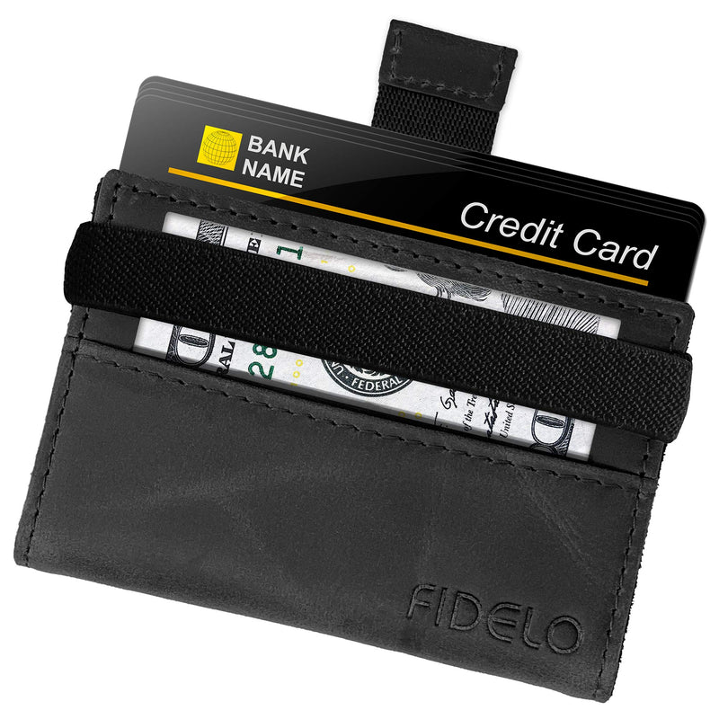 Minimalist Wallet with Credit Card Holder for Men, Slim Wallet - RFID Blocking + Full