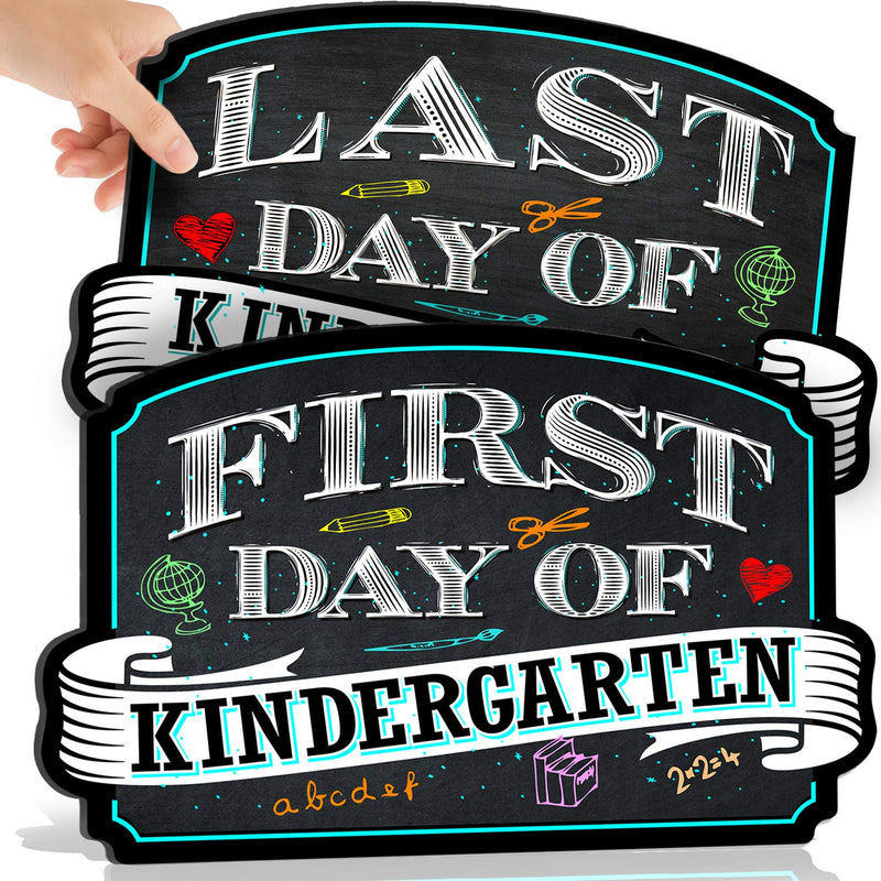 First Day of School and Last Day of School Signs Double Sided Photo Prop