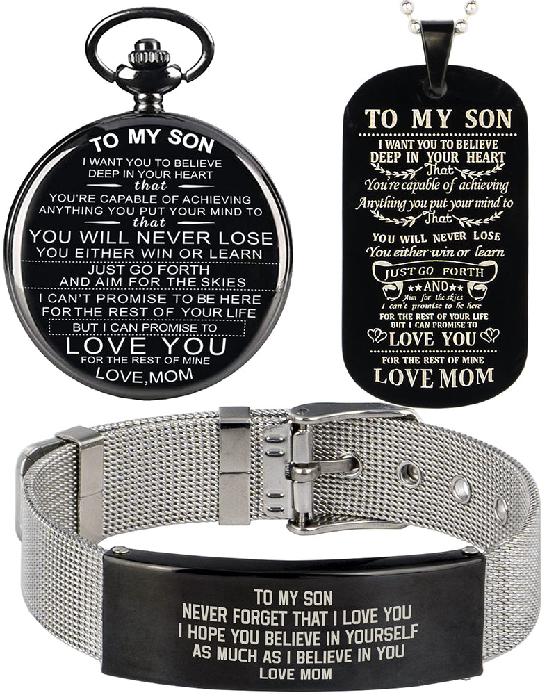 To My Son From Mom, To My Son, Son Gifts From Mom, Christmas Gifts, Son Necklace