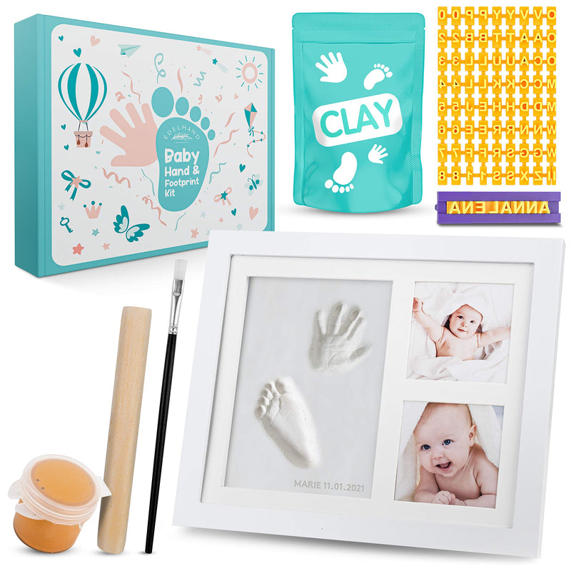 Baby Handprint And Footprint Set With Letters Baby Hand And Foot Plaster Cast