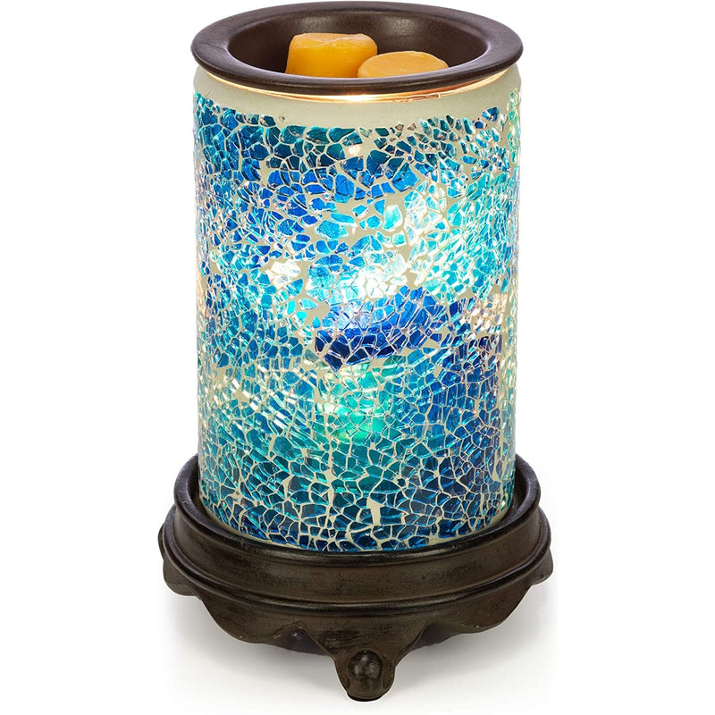 Wall plug-in wax warmer - mosaic glass, Mediterranean blue, electric scent