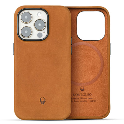 Iphone 14 Pro leather mobile phone case with Magsafe protective cover