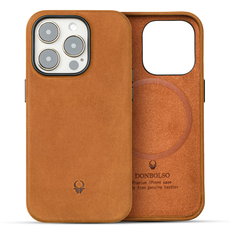 Iphone 14 Pro leather mobile phone case with Magsafe protective cover