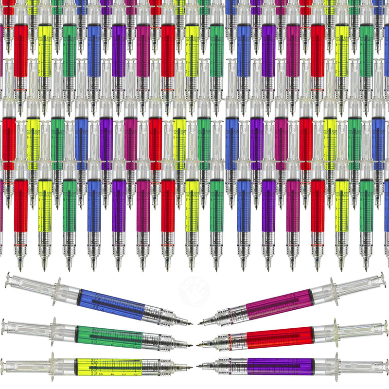 Syringe Pens - 48 Pack Multicolored Syringe Pens - 6 Assorted Ink Colors - for Boys