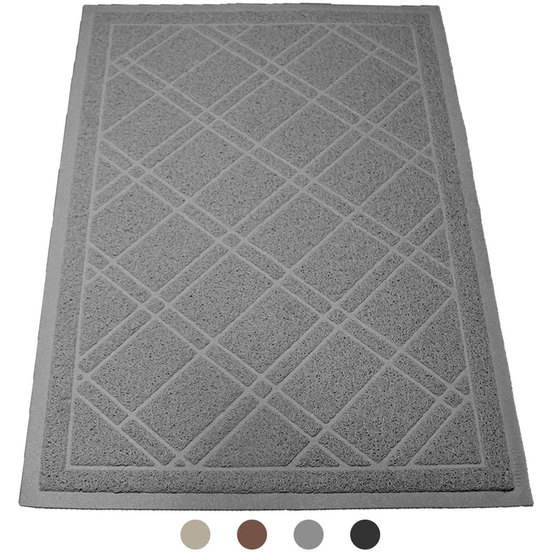 Cat Litter Box Mat 42" x 36" Gray - Cat Litter Catcher Mat - Mesh Mat Catcher