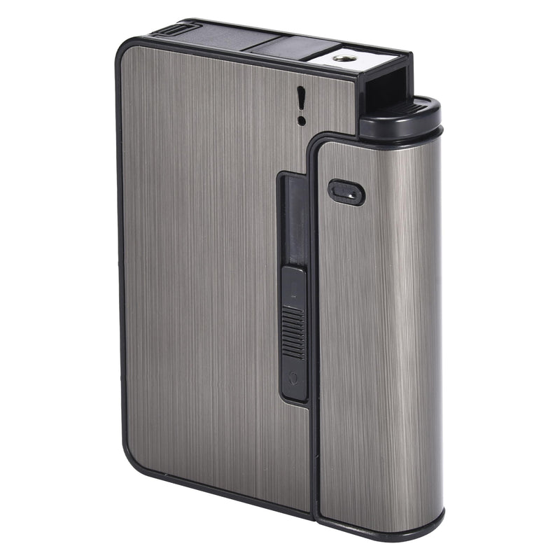 Cigar Slim Cigarette Case - Portable Automatic Metal Cigarette Box - Pack of 10