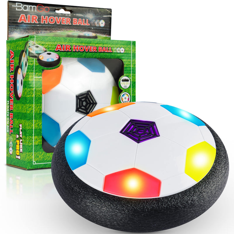 Hover soccer ball for kids, flashing colored LED lights for smooth surfaces