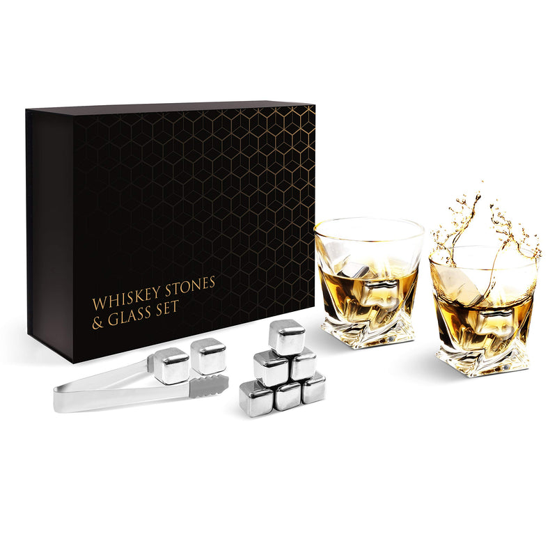 Whiskey Glass Set Whiskey Stones Gift Set Whiskey Stones Gifts for Best Man