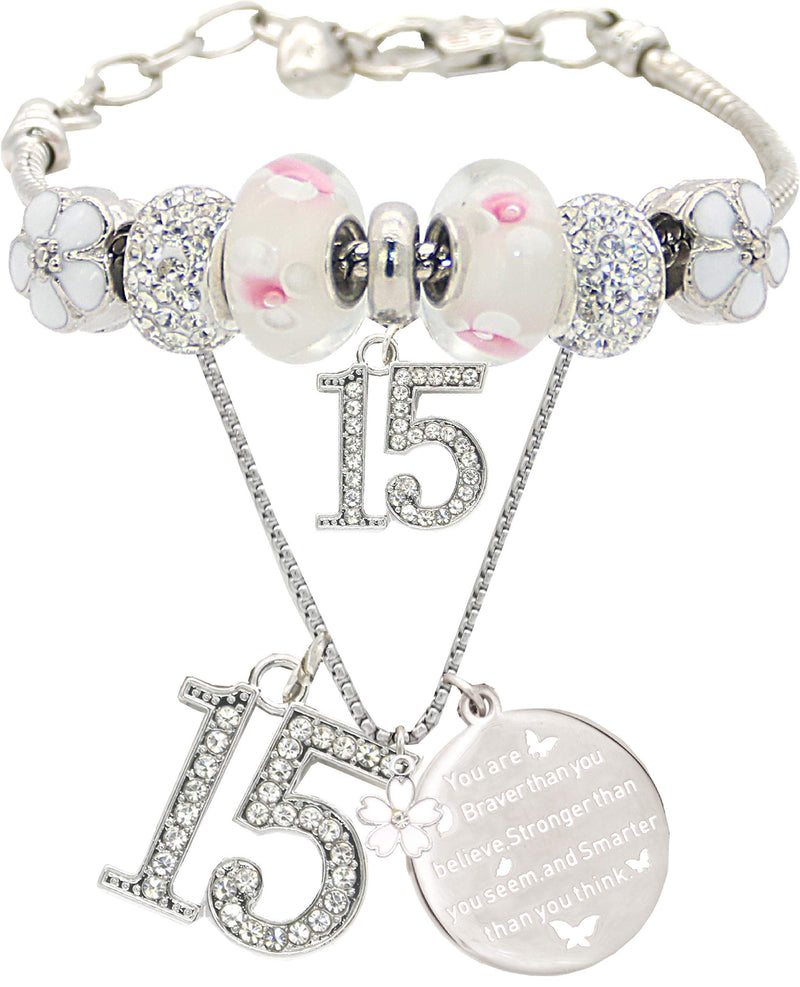 15th Birthday Bracelet Necklace Globos Para 15 Aos Quincea