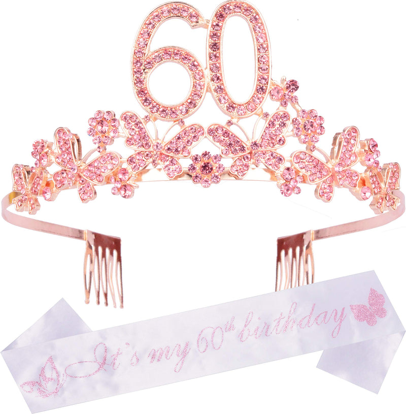 60th birthday gifts for women, 60th birthday tiara and sash, it&