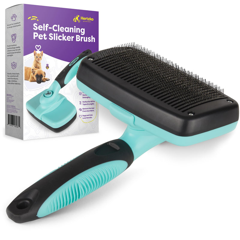 Dog and cat brush, dog brush for changing fur, cat and dog grooming, self-cleaning