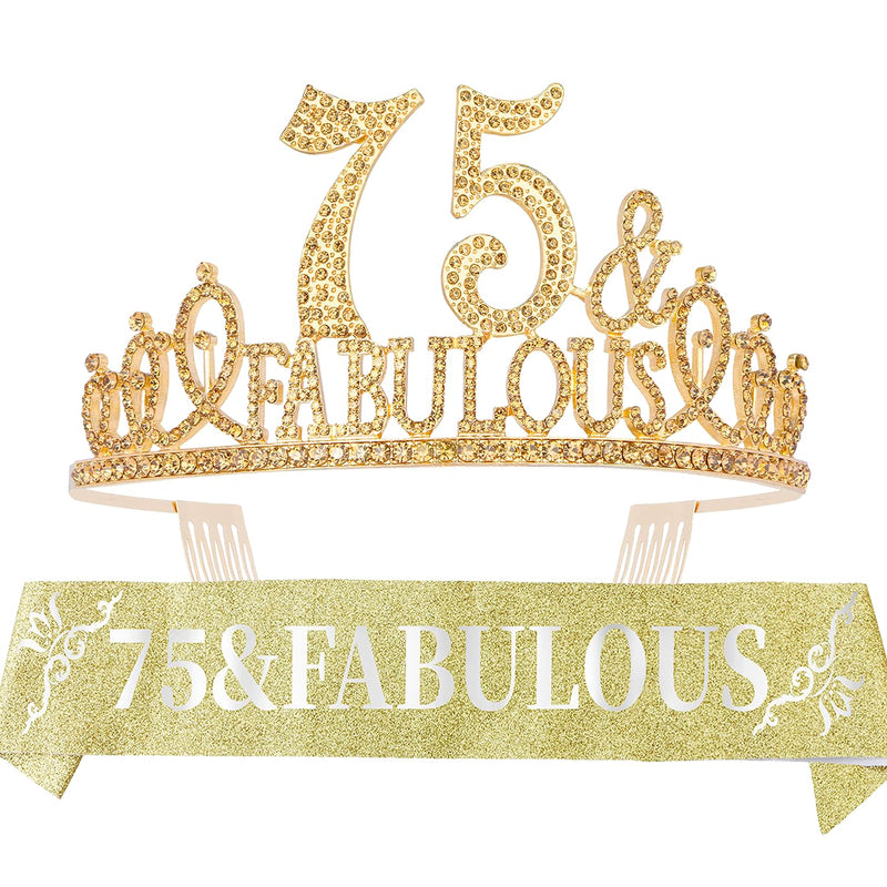 75th Birthday Gifts for Women, 75th Birthday Sash